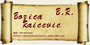 Božica Raičević vizit kartica
